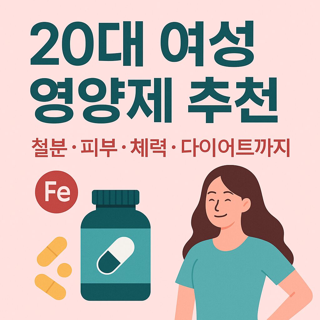 철분부터 피부·체력·다이어트까지, 20대 여성에게 꼭 필요한 영양제를 한눈에!