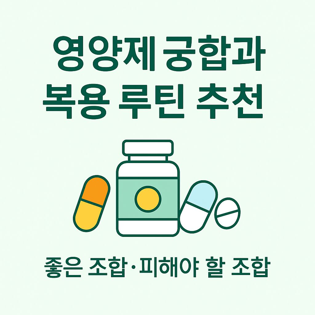영양제 궁합과 복용 루틴 추천 – 좋은 조합과 피해야 할 조합 안내